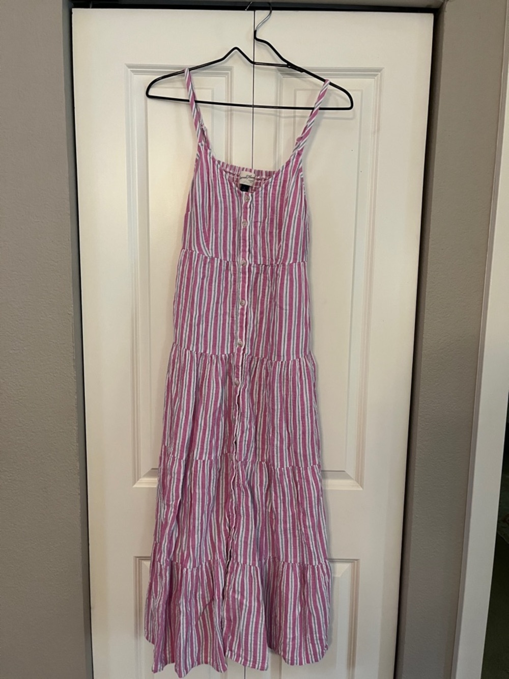 Universal Thread Pink and White Striped Maxi Dress